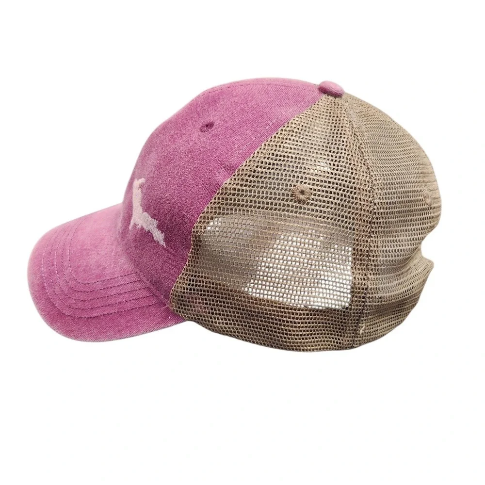906 Hunting Club Riley Pink‎ Washed Mesh Trucker Hat Men's Snapback